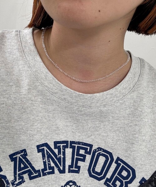 fredy emue（フレディエミュ）の「クリアビーズネックレス（ネックレス・レディース・クリア/ブラック・FREE）」の9枚目の写真