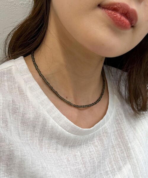 fredy emue（フレディエミュ）の「クリアビーズネックレス（ネックレス・レディース・クリア/ブラック・FREE）」の10枚目の写真