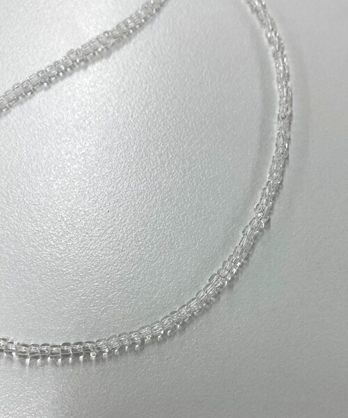 fredy emue（フレディエミュ）の「クリアビーズネックレス（ネックレス・レディース・クリア/ブラック・FREE）」の5枚目の写真