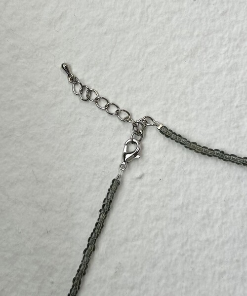 fredy emue（フレディエミュ）の「クリアビーズネックレス（ネックレス・レディース・クリア/ブラック・FREE）」の8枚目の写真