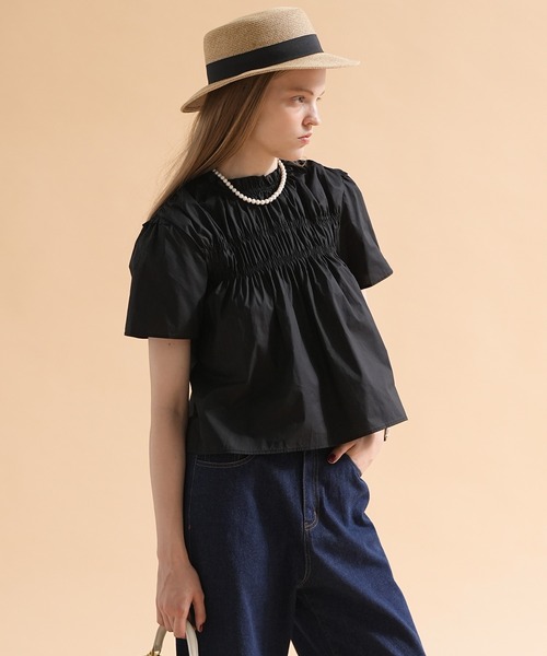 ギャザーフレアブラウス（シャツ/ブラウス）｜sara&cake（サラアンド