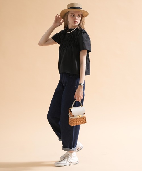 ギャザーフレアブラウス（シャツ/ブラウス）｜sara&cake（サラ