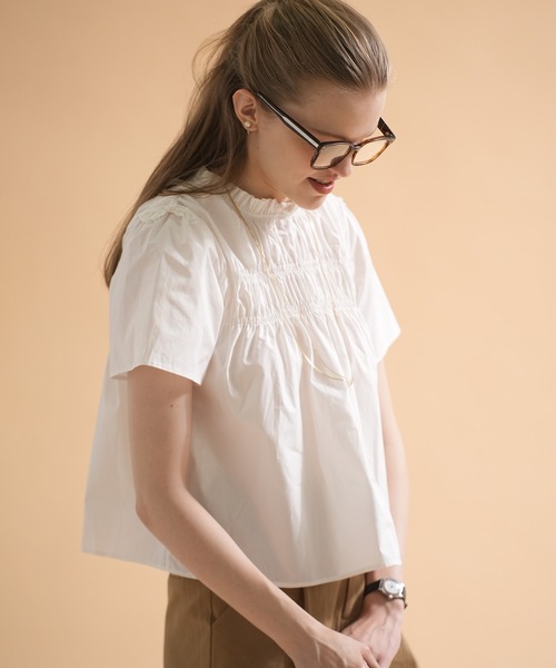 ギャザーフレアブラウス（シャツ/ブラウス）｜sara&cake（サラ