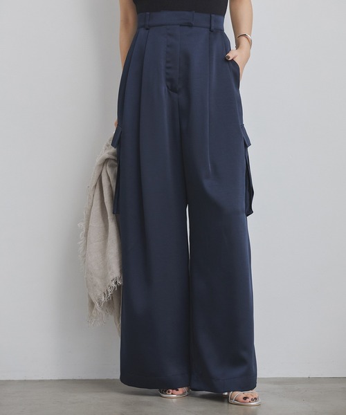 美品　anuans　アニュアンス　サテン　カーゴパンツ　ワイドパンツ　Ｍ AN8325EW03852_12_l.jpg