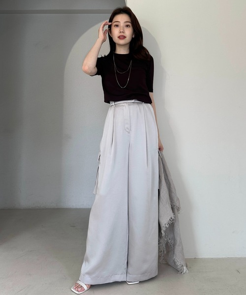 anuans（アニュアンス）の「サテンカーゴパンツ（その他パンツ）」 - WEAR