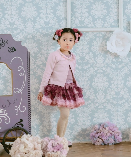 panpantutu（パンパンチュチュ）の「デコレーションカーディガン(80-130cm)（カーディガン/ボレロ・キッズ・ピンク/ネイビー/ブラック×レッド/レッド・90cm/110cm/80ｃｍ/130cm/100cm/120cm）」の12枚目の写真