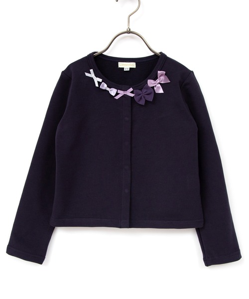 panpantutu（パンパンチュチュ）の「デコレーションカーディガン(80-130cm)（カーディガン/ボレロ・キッズ・ピンク/ネイビー/ブラック×レッド/レッド・90cm/110cm/80ｃｍ/130cm/100cm/120cm）」の17枚目の写真