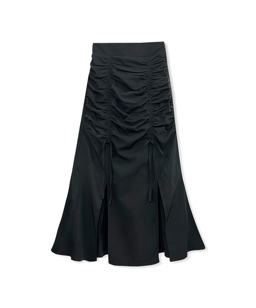 ANDGEEBEE(アンジービー)の「ギャザーリボンスカート(スカート・レディース・チャコールグレー/ブラック・FREE)」の15枚目の写真