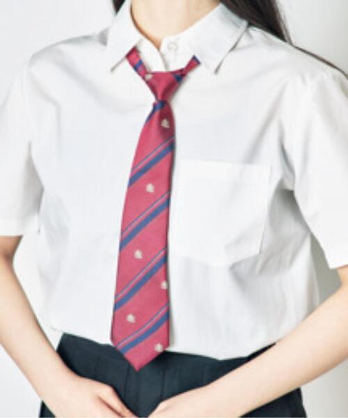 WEGO（ウィゴー）の「WEGO/エンブレム柄スクールネクタイ（ネクタイ・レディース・レッド/ピンク/ネイビー・FREE）」の3枚目の写真