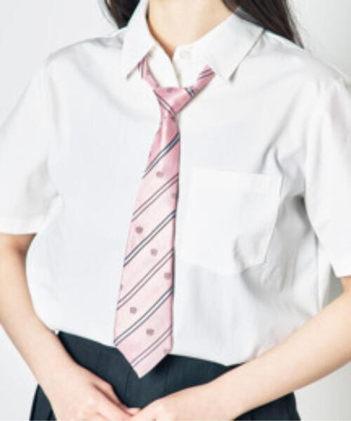 WEGO（ウィゴー）の「WEGO/エンブレム柄スクールネクタイ（ネクタイ・レディース・レッド/ピンク/ネイビー・FREE）」の2枚目の写真
