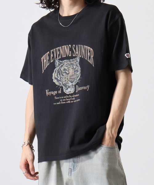 JEMORGAN（ジェーイーモーガン）の「JEMORGAN 天竺アニマルプリント半袖Ｔ（Tシャツ/カットソー・メンズ・ブラック系1/ネイビー系1/ブラック系3/ホワイト系4/ベージュ/ホワイト系1/ホワイト系2/カーキ/ネイビー系3/ブラック系2/ホワイト系3/ネイビー系2・S/M/L/XL）」の6枚目の写真