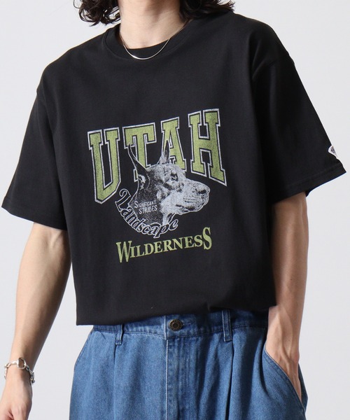 JEMORGAN（ジェーイーモーガン）の「JEMORGAN 天竺アニマルプリント半袖Ｔ（Tシャツ/カットソー・メンズ・ブラック系1/ネイビー系1/ブラック系3/ホワイト系4/ベージュ/ホワイト系1/ホワイト系2/カーキ/ネイビー系3/ブラック系2/ホワイト系3/ネイビー系2・S/M/L/XL）」の7枚目の写真