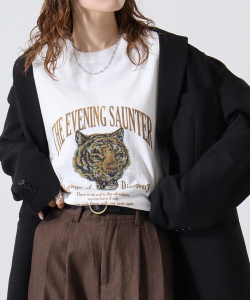 JEMORGAN（ジェーイーモーガン）の「JEMORGAN 天竺アニマルプリント半袖Ｔ（Tシャツ/カットソー・メンズ・ブラック系1/ネイビー系1/ブラック系3/ホワイト系4/ベージュ/ホワイト系1/ホワイト系2/カーキ/ネイビー系3/ブラック系2/ホワイト系3/ネイビー系2・S/M/L/XL）」の14枚目の写真