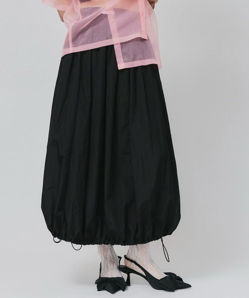 led.tokyo(レッドトウキョウ)の「【led.tokyo】ナイロンバルーンスカート(スカート・レディース・ブラック/グレー・FREE)」の1枚目の写真