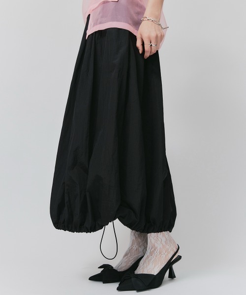 led.tokyo(レッドトウキョウ)の「【led.tokyo】ナイロンバルーンスカート(スカート・レディース・ブラック/グレー・FREE)」の5枚目の写真