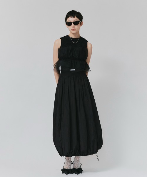 led.tokyo(レッドトウキョウ)の「【led.tokyo】ナイロンバルーンスカート(スカート・レディース・ブラック/グレー・FREE)」の14枚目の写真