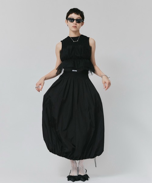 led.tokyo(レッドトウキョウ)の「【led.tokyo】ナイロンバルーンスカート(スカート・レディース・ブラック/グレー・FREE)」の15枚目の写真