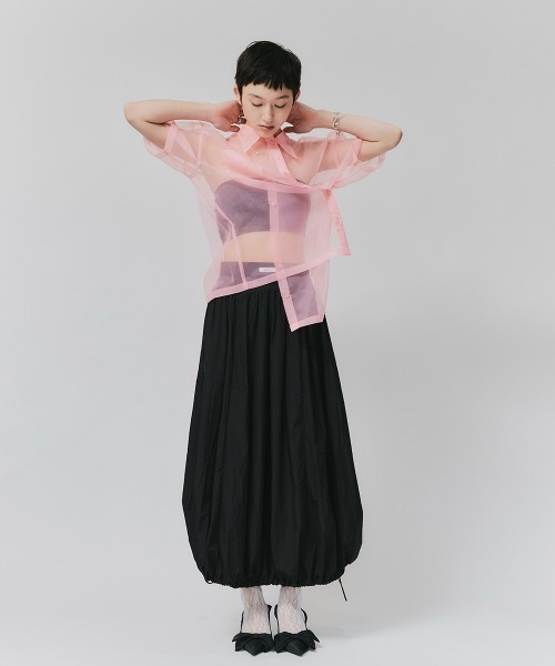 led.tokyo(レッドトウキョウ)の「【led.tokyo】ナイロンバルーンスカート(スカート・レディース・ブラック/グレー・FREE)」の8枚目の写真