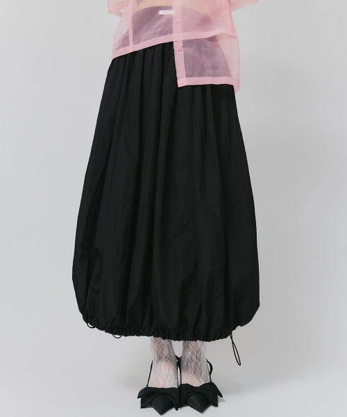 led.tokyo(レッドトウキョウ)の「【led.tokyo】ナイロンバルーンスカート(スカート・レディース・ブラック/グレー・FREE)」の4枚目の写真