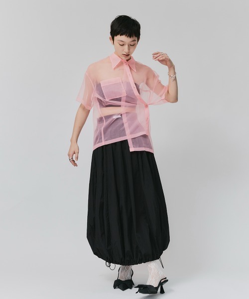 led.tokyo(レッドトウキョウ)の「【led.tokyo】ナイロンバルーンスカート(スカート・レディース・ブラック/グレー・FREE)」の7枚目の写真