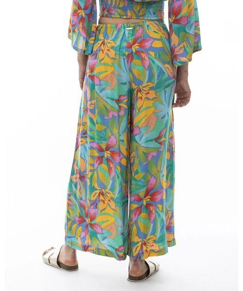BILLABONG（ビラボン）の「BILLABONG レディース SUN CATCHER PANT ワイドパンツ 【2024年夏モデル】/ビラボン総柄ワイドボトムス（その他パンツ・レディース・グリーン系その他・SMALL）」の3枚目の写真