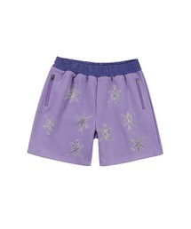 パンツ UNKNOWN LONDON RHINESTONE SHORTS Shop Unknown London Cross Rhinestone Shorts Black/White at