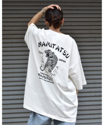 波達(NAMITATSU)（ナミタツ）の「波達(NAMITATSU) 虎和柄TeeBIG 半袖(CP)（Tシャツ/カットソー）」