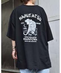 波達(NAMITATSU)（ナミタツ）の「波達(NAMITATSU) 虎和柄TeeBIG 半袖(CP)（Tシャツ/カットソー）」