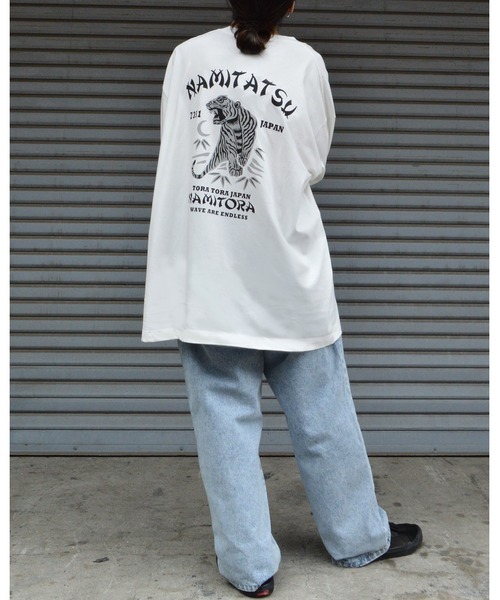【セール】波達(NAMITATSU) 虎和柄TeeBIG 半袖(CP)（Tシャツ/カットソー）｜波達(NAMITATSU)（ナミタツ）