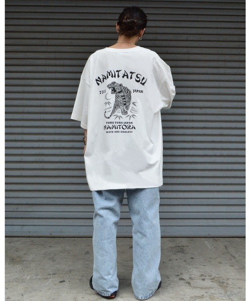 【セール】波達(NAMITATSU) 虎和柄TeeBIG 半袖(CP)（Tシャツ/カットソー）｜波達(NAMITATSU)（ナミタツ）