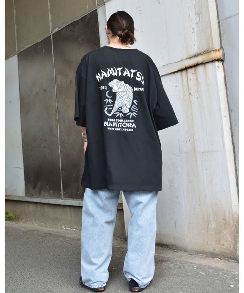 【セール】波達(NAMITATSU) 虎和柄TeeBIG 半袖(CP)（Tシャツ/カットソー）｜波達(NAMITATSU)（ナミタツ）
