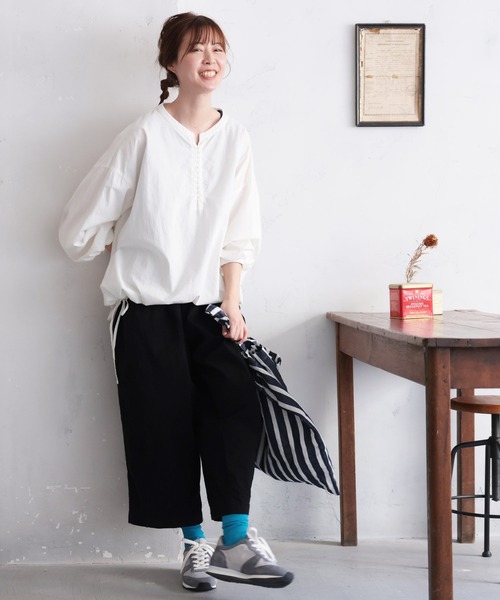 ま。　soulberry まるカッコパンツ&ふわっと、結ぶプルオーバー ふわっと、結ぶプルオーバー（シャツ/ブラウス）｜soulberry