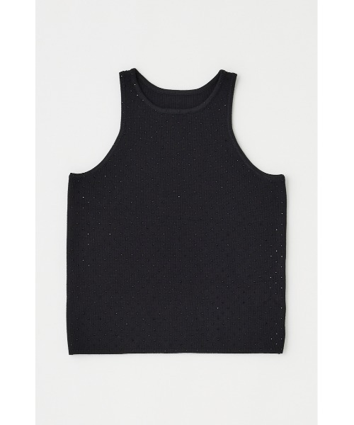 MOUSSY（マウジー）の「RHINESTONE タンクトップ（タンクトップ・レディース・ブラウン/ホワイト/ブラック・FREE）」の4枚目の写真