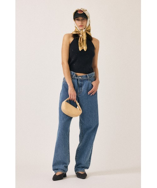 MOUSSY（マウジー）の「RHINESTONE タンクトップ（タンクトップ・レディース・ブラウン/ホワイト/ブラック・FREE）」の5枚目の写真