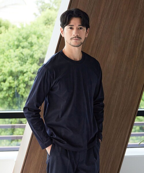 BEAUTY&YOUTH UNITED ARROWS（ビューティーアンドユースユナイテッドアローズ）の「【WEB限定 WARDROBE SMART】NORITAKE クルーネック スマートフィット カットソー（Tシャツ/カットソー・メンズ・ブラック/ホワイト/グレー/ダークグレー/ネイビー・M/L/XL/S）」の5枚目の写真