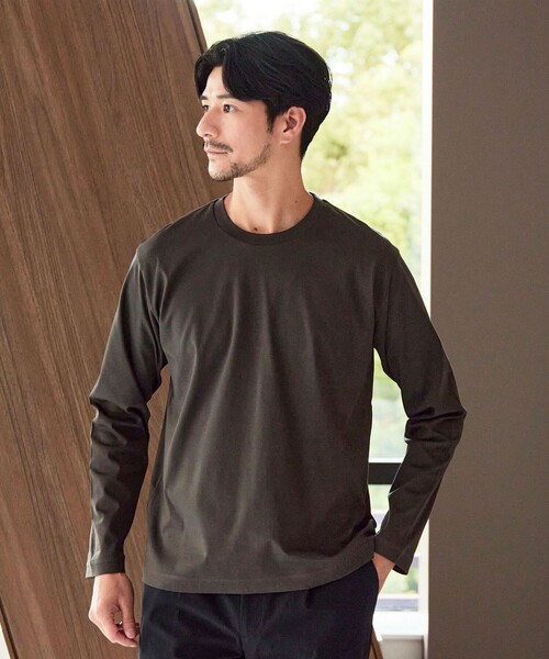 BEAUTY&YOUTH UNITED ARROWS(ビューティーアンドユースユナイテッドアローズ)の「【WEB限定 WARDROBE SMART】NORITAKE クルーネック スマートフィット カットソー(Tシャツ/カットソー・メンズ・ブラック/ホワイト/グレー・M/L/XL/S)」の8枚目の写真