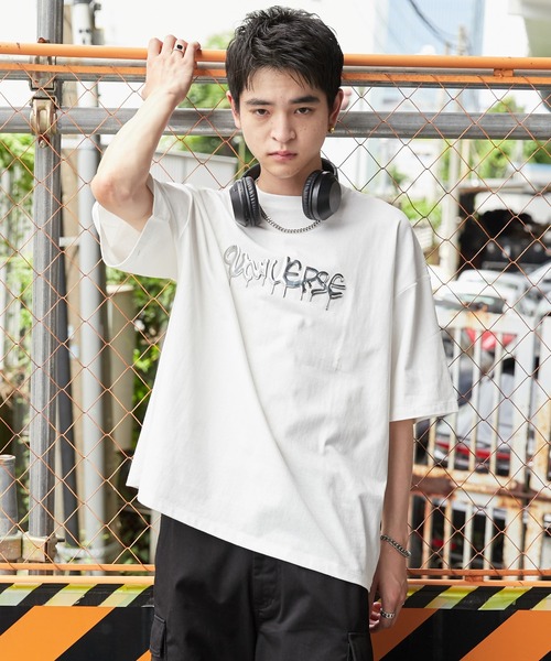 WEGO(ウィゴー)の「WEGO/メタリックロゴT(Tシャツ/カットソー・メンズ・ホワイト/ブラック・MEDIUM/LARGE)」の14枚目の写真