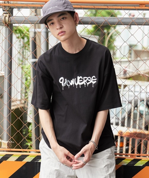 WEGO(ウィゴー)の「WEGO/メタリックロゴT(Tシャツ/カットソー・メンズ・ホワイト/ブラック・MEDIUM/LARGE)」の6枚目の写真