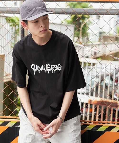 WEGO(ウィゴー)の「WEGO/メタリックロゴT(Tシャツ/カットソー・メンズ・ホワイト/ブラック・MEDIUM/LARGE)」の7枚目の写真
