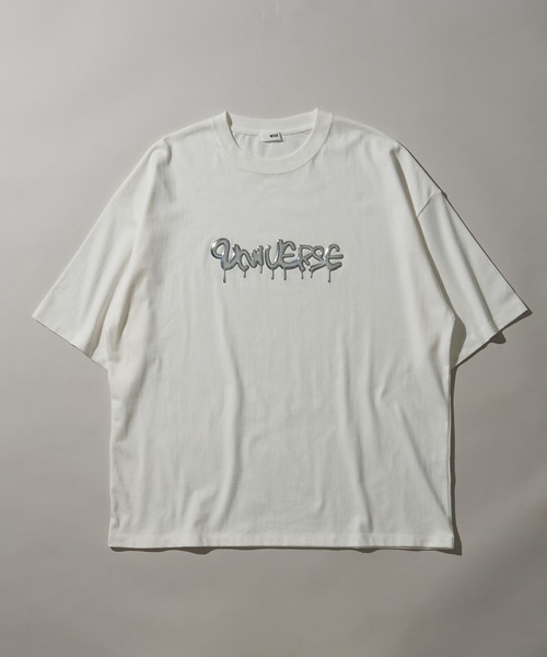 WEGO(ウィゴー)の「WEGO/メタリックロゴT(Tシャツ/カットソー・メンズ・ホワイト/ブラック・MEDIUM/LARGE)」の10枚目の写真