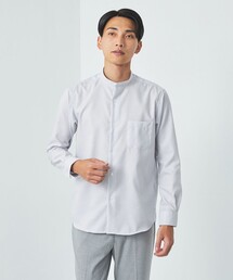 green label relaxing | エブリット コットンオックス ムジ バンドカラー シャツ -イージーアイロン-(シャツ/ブラウス)