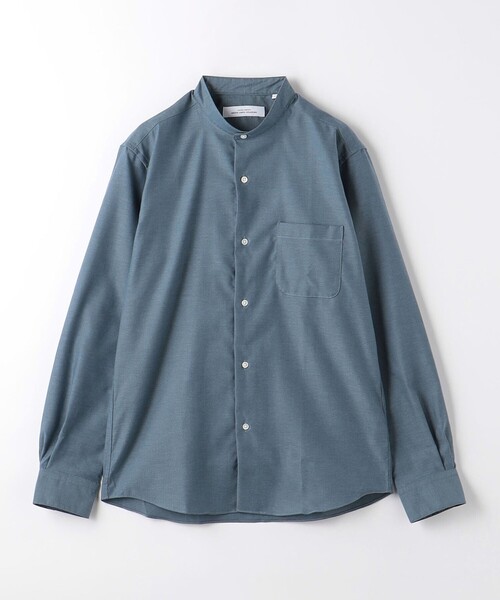 green label relaxing(グリーンレーベルリラクシング)の「エブリット コットンオックス ムジ バンドカラー シャツ -イージーアイロン-(シャツ/ブラウス・メンズ・ライトグレー/コバルトブルー・S/M/L/XL)」の12枚目の写真