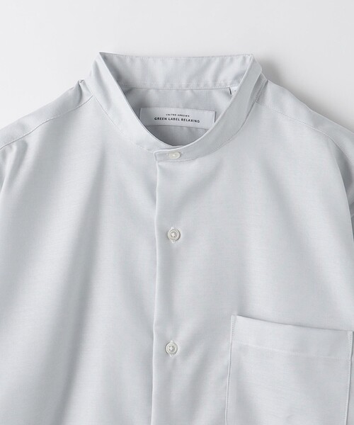 green label relaxing(グリーンレーベルリラクシング)の「エブリット コットンオックス ムジ バンドカラー シャツ -イージーアイロン-(シャツ/ブラウス・メンズ・ライトグレー/コバルトブルー・S/M/L/XL)」の20枚目の写真