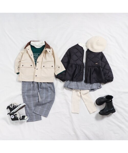 apres les cours(アプレレクール)の「ハンティングジャケット(ブルゾン・キッズ・アイボリー/ブラック・100/110/120/130/80/90)」の12枚目の写真