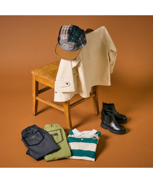 apres les cours(アプレレクール)の「ハンティングジャケット(ブルゾン・キッズ・アイボリー/ブラック・100/110/120/130/80/90)」の13枚目の写真