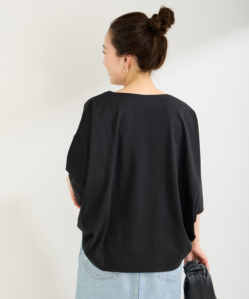 B.C STOCK(ベーセーストック)の「ドルマンワイドカットソープルオーバー(Tシャツ/カットソー・レディース・ブラック/ホワイト/ベージュ・FREE)」の7枚目の写真