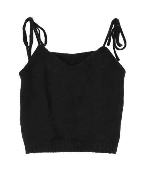 titivate（ティティベイト）の「リボンデザインニットキャミソール（キャミソール・レディース・ブラック/ブルー/ブラウン/ライトグリーン/ライトグレー/レッド・FREE）」の7枚目の写真