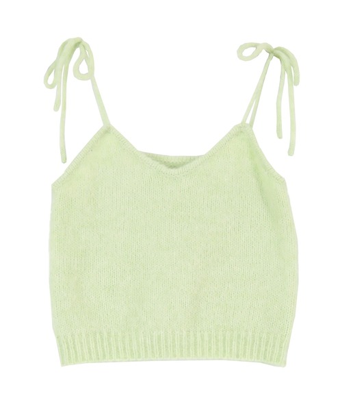 titivate（ティティベイト）の「リボンデザインニットキャミソール（キャミソール・レディース・ブラック/ブルー/ブラウン/ライトグリーン/ライトグレー/レッド・FREE）」の8枚目の写真