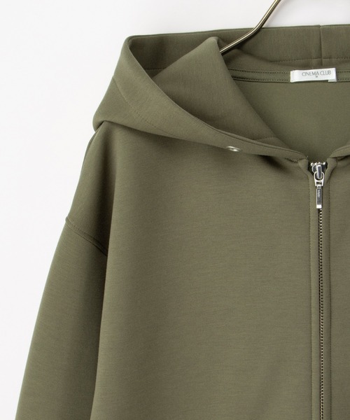 Honeys(ハニーズ)の「【WEB限定】大人のゆるジップパーカー(パーカー・レディース・ネイビー/モカ/ホワイト/ピンク/ブラック/カーキ/グレー/グレイッシュベージュ/ライトブルー・S/M/L/LL/3L)」の10枚目の写真