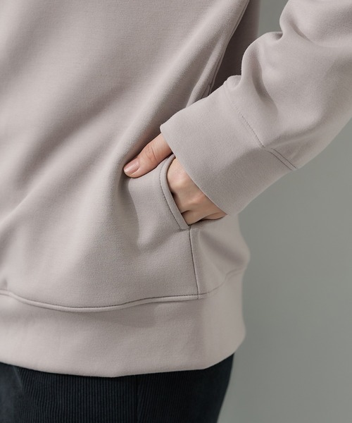 Honeys(ハニーズ)の「【WEB限定】大人のゆるジップパーカー(パーカー・レディース・ネイビー/モカ/ホワイト/ピンク/ブラック/カーキ/グレー/グレイッシュベージュ/ライトブルー・S/M/L/LL/3L)」の19枚目の写真